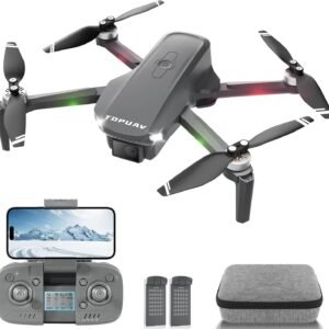 GPS Drone with Camera for Adult and Begineer, 90° Adjustable Camera RC Quadcopter with Auto Return, One-Key Take Off and Landing, Headless Mode, Mini Drone with 2 Rechargeable Battery