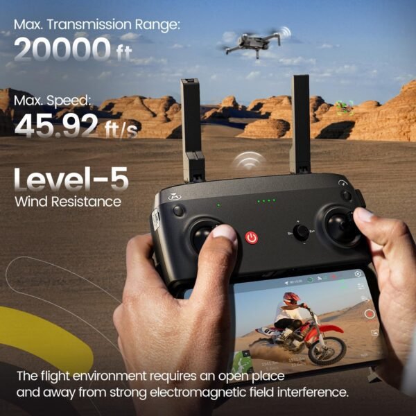 Holy Stone HS900 249g Lightweight GPS Drones with Camera for Adults 4K; 3 Axis Brushless Gimbal Drone with 4K/30FPS Video, 48MP Photo, 20000Ft Transmission, Visual Tracking Follow Me, Smart Return - Image 5