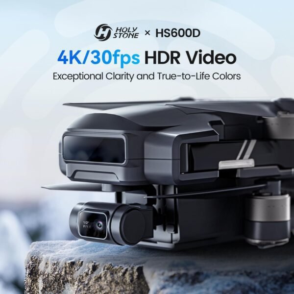 Holy Stone HS600D Drone with 8K Camera for Adults, 3 Axis Gimbal, 4K/30fps Video, 80 Min Flight Time with 2 Batteries, 20000ft FPV Transmission Professional Drone, Auto Return, Beginner Mode, gift - Image 2