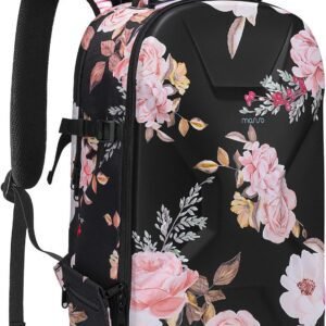 MOSISO Camera Backpack, DSLR/SLR/Mirrorless Photography Camera Bag Peony Waterproof Hardshell Case with Tripod Holder & Laptop Compartment Compatible with Canon/Nikon/Sony/DJI Mavic Drone, Black