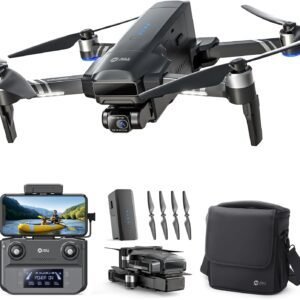 Holy Stone HS600 2-Axis Gimbal Drones with Camera for Adults 4K EIS, Integrated Remote ID, 10000 FT Range Transmission, GPS Drone with Brushless Motors, 4K/30FPS, Follow Me, Level 6 Wind Resistance