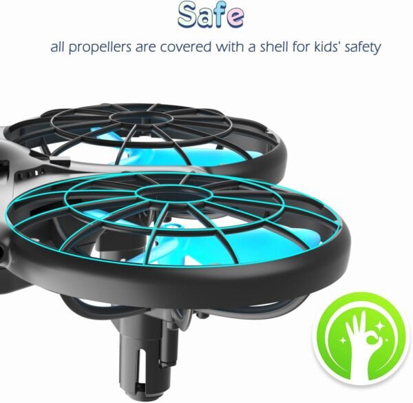 Loolinn | Drones for kids Gifts - Mini Drone, RC Drone with Auto Anti-Collision Technology/Safe for Kids/Easy to Fly / 360° Flip/Hand-Controlled Mode (Gift for Boys and Girls) - Image 4