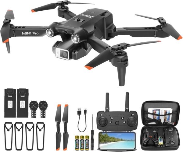 Remote Control Model Series Mini Drone with Camera for Adults Kids, 1080P HD FPV Drones with Carrying Case, Foldable RC Quadcopter Toys Gifts, One Key Start, 3D Flips, 3 Speeds