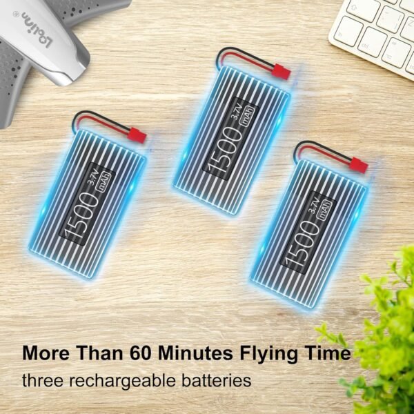 Loolinn | Drones for Kids Gift, Drone with Camera - Optical Flow Positioning Technology, 60 Minutes Long Flight Time, 3 Batteries, Stable Flight - Gift for Kids Boys Girls - Image 4