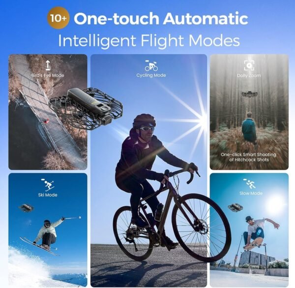 X1 PROMAX 8K Action Flying Camera, Foldable Drone with Camera with 42 KM/H Follow Speed, 10+ Fully Automatic Flight Modes, Fly Anywhere with OmniTerrain, SmoothCapture 2.0(Cycling Combo) - Image 2