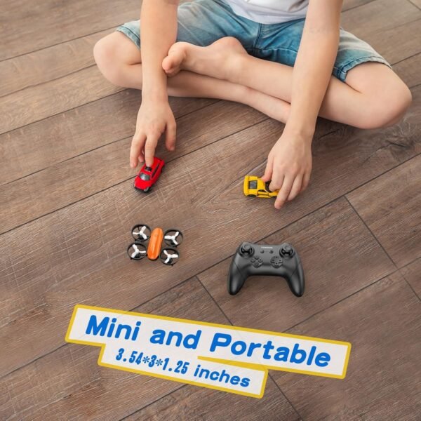 TOMZON A23 Mini Drone for Kids and Beginners, RC Toy Drone with Throw to Go, Easy to Learn, Auto-rotation, 3D Flips, Circle Fly, Headless Mode, 2 Batteries, Gift for Boys and Girls, Orange - Image 6