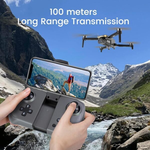 Drone, Drones with camera for adults 4k, Drones for kids 8-12, Brushless Motor, FPV Foldable Drone, Carrying Case, 40 mins Battery Life, Christmas gifts, 360° Flip, APP Control - Image 3