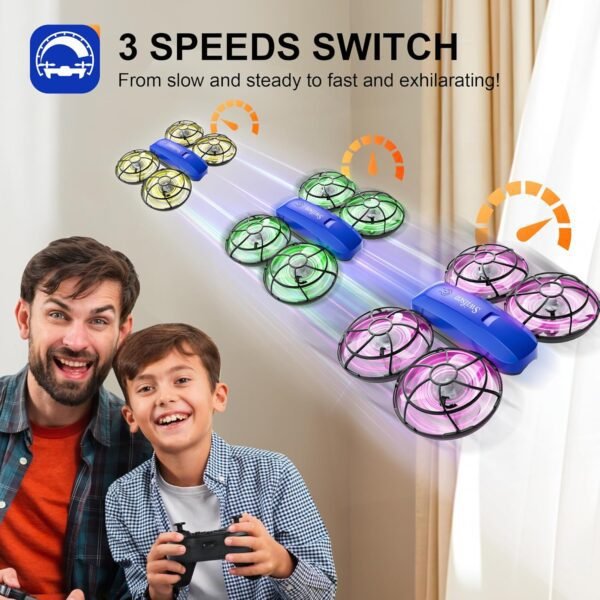Drones for Kids with Camera,Rc Drone Indoor Small Helicopter,Birthday Gifts for Boys and Girls Beginners Friendly,Mini Quadcopter Toy With 2 Batteries,Propeller Full Protect,Altitude Hold - Image 4