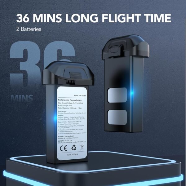 TOMZON P5G GPS Drones with Camera for Adults 4K, Under 249g, FPV Camera Drone with 5G WiFi Transmission for Beginner, Auto Return Home, Follow Me, Custom Flight, 36 Mins Fly Time, CarryBag, Black - Image 3