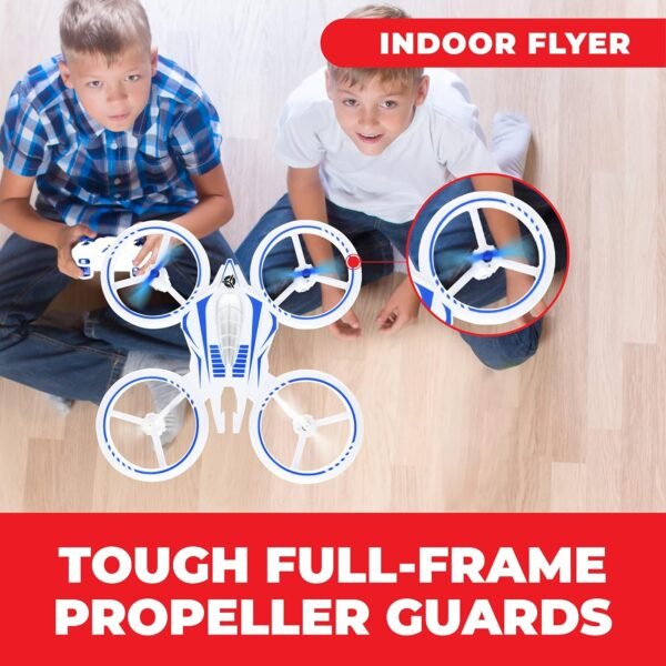 Force1 UFO 4000 Mini Drone for Kids - LED Remote Control Drone, Small RC Quadcopter for Beginners, 2.4GHz Remote Control, 360 Flips, 2 Speed UFO Flying Toy for Kids, 2 RC Toy Batteries - Image 3