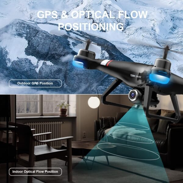 TENSSENX GPS Drone with 1080P HD Camera for Adults and Kids, 5G Transmission FPV Drone, TSRC X7 RC Quadcopter with 2 Batteries, Auto Return, Follow Me, Altitude Hold, Easy for Beginners - Image 8