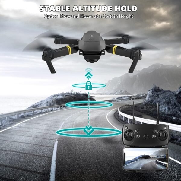 Drones with Camera for Adults 4K 1080P, Mini Drone with Camera Foldable Drones for Kids/Adults, Altitude Hold, FPV Drone, One Key Take Off/Land, 3D Flip, 14 years old up. (Black-01cy) - Image 6