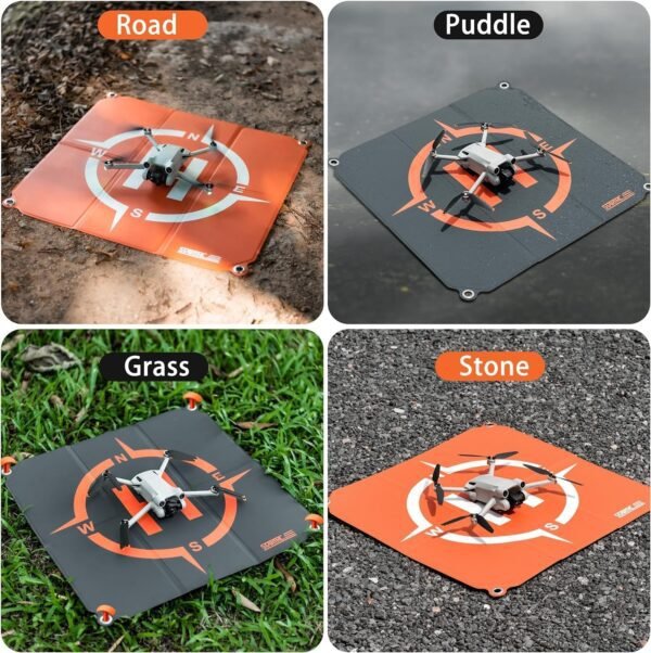 STARTRC Drone Landing Pad Pro, Universal Waterproof Portable Fast-Foldable Helipad for DJI Neo/Mini 4 Pro/Mini 4K/Holy Stone/RC Quadcopters (22-inch/55cm) - Image 3