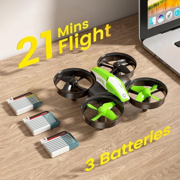 Holy Stone Mini Drone for Kids and Beginners, Indoor Outdoor Quadcopter Plane for Boys Girls with Auto Hover, 3D Flips, 3 Batteries, Headless Mode, Great Gift Toy for Boys and Girls, Green - Image 7