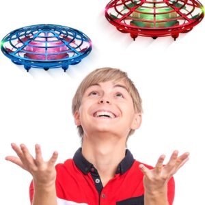 Force1 Scoot Duo Hand Operated Drone for Kids or Adults - 2pk Hands Free Motion Sensor Mini Drones, Easy Indoor Flying Ball Small UFO Toys for Boys and Girls (Red and Blue)