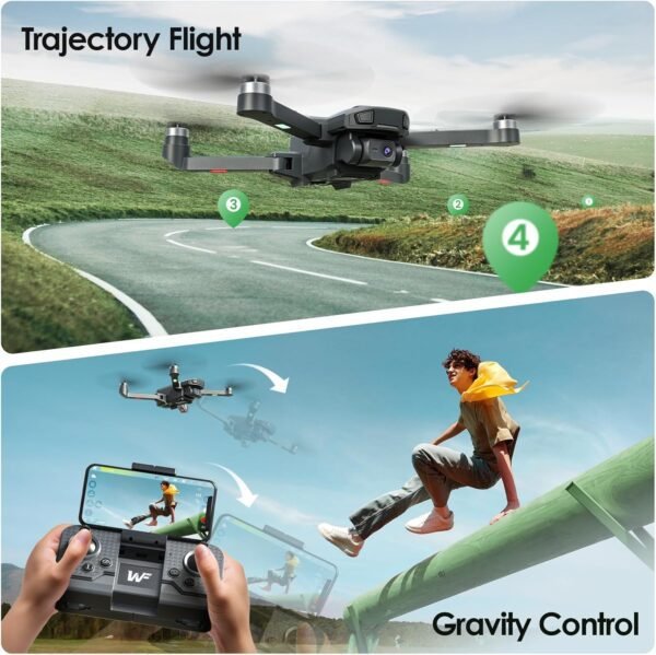 Drone with Camera for Kids 1080P FPV Drones for Adults with 5G Transmission, WeFone WF20 Foldable RC Quadcopter Small Dron Toys, Brushless Motor, Altitude Hold, 3D Flips, 2 Batteries - Image 5