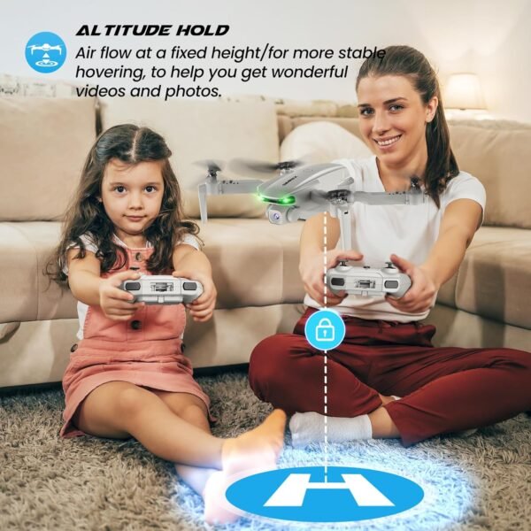 Drone With Camera 1080P for Kids And Adults, RC Quadcopter with Altitude Hold, Mini Drone With One Key Start, Waypoint Fly, Headless Mode, 3D Flip, 3 Speeds, Remote Control Drone for Beginners - Image 3