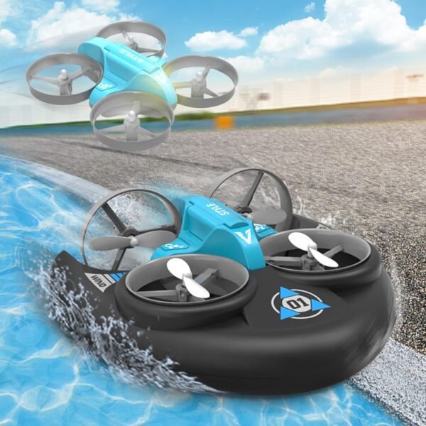 Toys for Boys Age 8-12, 3 in 1 RC Car Boat Mini Drone Water Land and Air Pool Toys for Kids, 360° Spin and Flip, 2.4 GHz High Speed Remote Control Boat, Outdoor Toys Gifts for Kids Ages 8-12-13-14