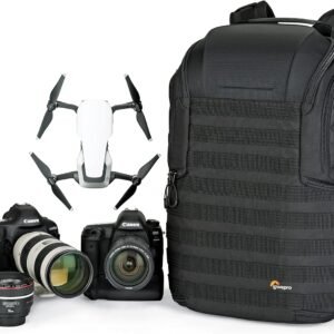 Lowepro ProTactic 450 AW II Black Pro Modular Backpack with Recycled Material, Camera Bag for Professional Use, for Laptop Up to 15", Backpack for Professional Cameras and Drones, LP37177-GRL, Black