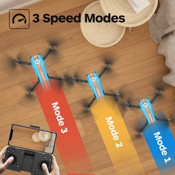 LMRC-12 Drone with 4K Camera for Adults Beginner, Foldable 2.4GHz FPV Drone for Kids 8-12, Less than 249g, 26 Mins Flight Time, RC Quadcopter Toys Gift with Brushless Motor, Altitude Hold, 2 Batteries - Image 4