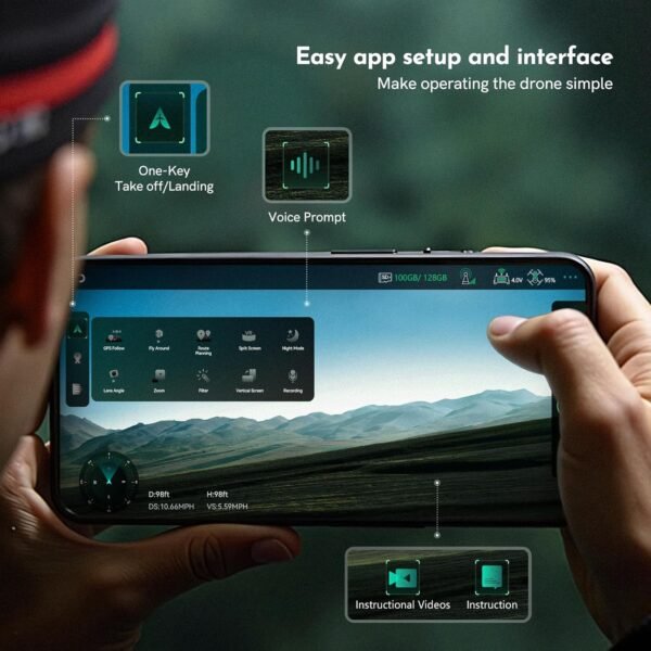 G11MINI SE Drones with camera for Adults 4k/25fps or 2.7k/50fps Video, Drone 7000FT Transmission, Beginner Friendly, Under 250g No FAA Drone with Camera, 60mins Flight Time, GPS Auto Renturn, Brushless Motor - Image 4