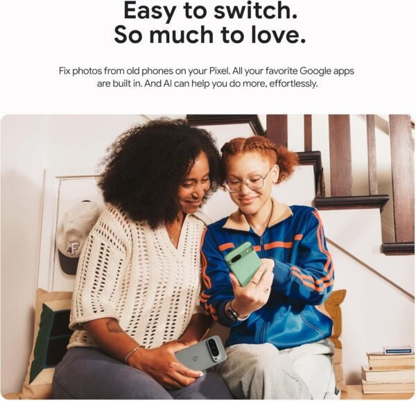 Google Pixel 9 - Unlocked Android Smartphone with Gemini, 24-Hour Battery, Advanced Camera, and 6.3" Actua Display - Peony - 128 GB - Image 8