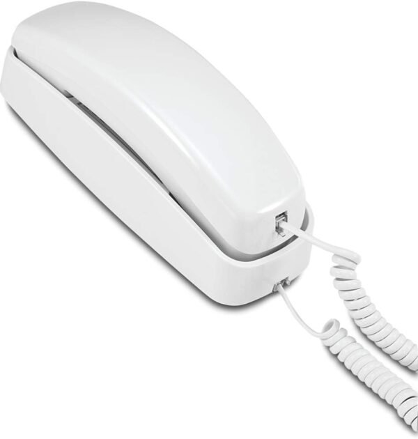 AT&T 210 Basic Trimline Corded Phone, No AC Power Required, Wall-Mountable, White - Image 2