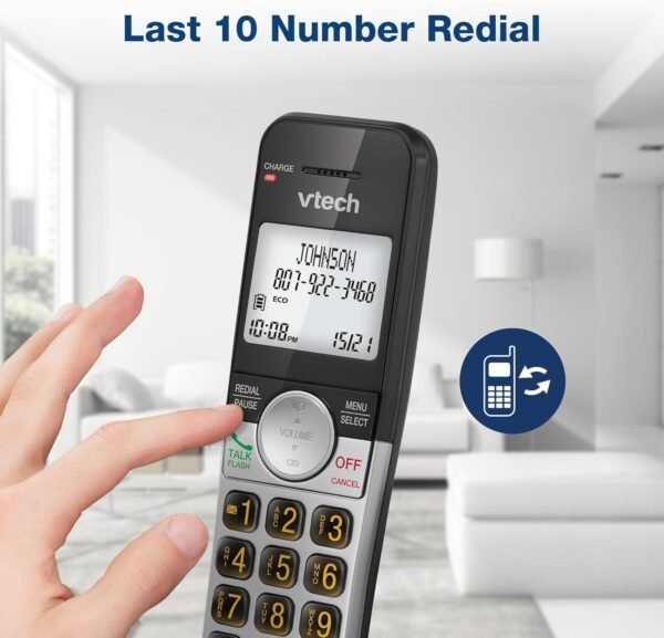 VTech Cordless Phone 2-Handset with Large Display and Big Buttons, DECT 6.0 with Caller ID/Call Waiting, Full Duplex Speakerphone, ECO Mode, Last 10 Number Redial, Easy to Use,VG231-2 - Image 12