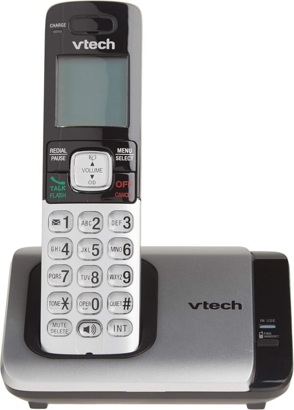 VTech CS6719-2 2-Handset Cordless Phone with Caller ID/Call Waiting, Handset Intercom & Backlit Display/Keypad, Silver - Image 3