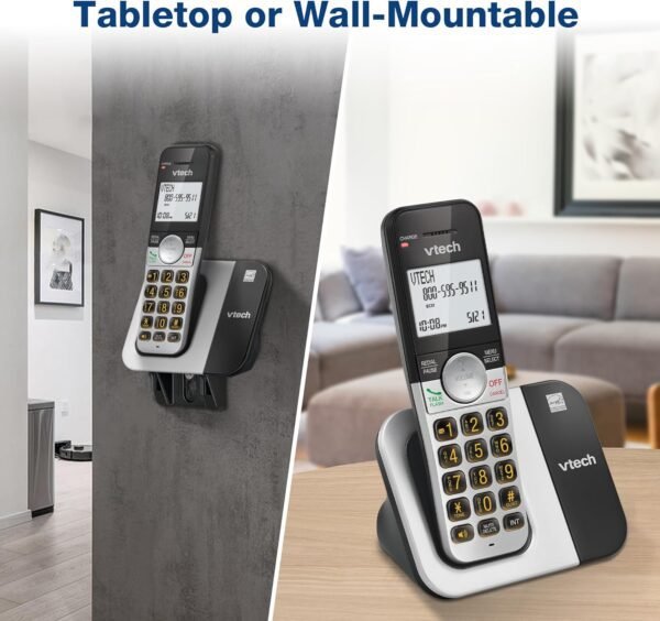 VTech Cordless Phone 2-Handset with Large Display and Big Buttons, DECT 6.0 with Caller ID/Call Waiting, Full Duplex Speakerphone, ECO Mode, Last 10 Number Redial, Easy to Use,VG231-2 - Image 7