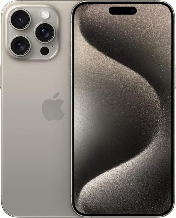 Apple iPhone 15 Pro Max, 256GB, Natural Titanium - Unlocked (Renewed Premium)