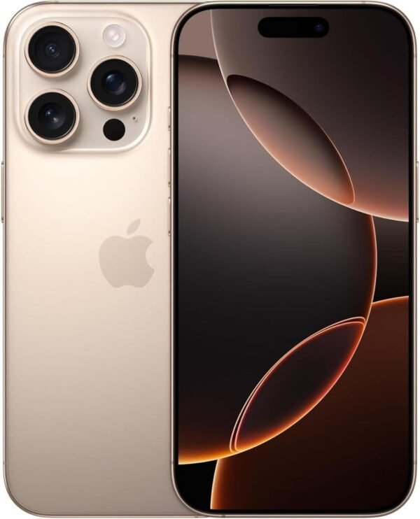 Apple iPhone 16 Pro, US Version, 128GB, Desert Titanium - Unlocked (Renewed)