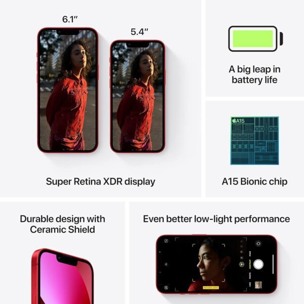 Apple iPhone 13, 512GB, (PRODUCT)RED - Unlocked (Renewed Premium) - Image 5