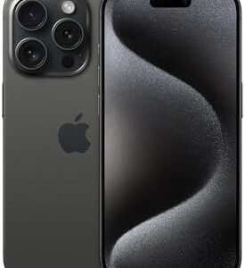 Apple iPhone 15 Pro, 256GB, Black Titanium - Unlocked (Renewed Premium)