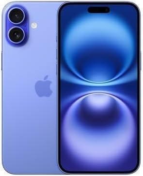 Apple iPhone 16 Plus, US Version, 128GB, Ultramarine - Unlocked (Renewed Premium)