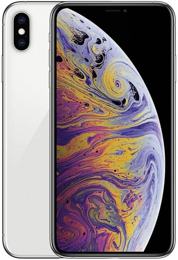 Apple iPhone XS Max, 64GB, Silver - Fully Unlocked (Renewed)