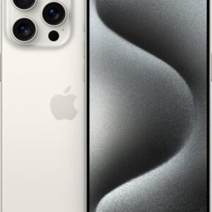 Apple iPhone 15 Pro Max, 256GB, White Titanium - Unlocked (Renewed)