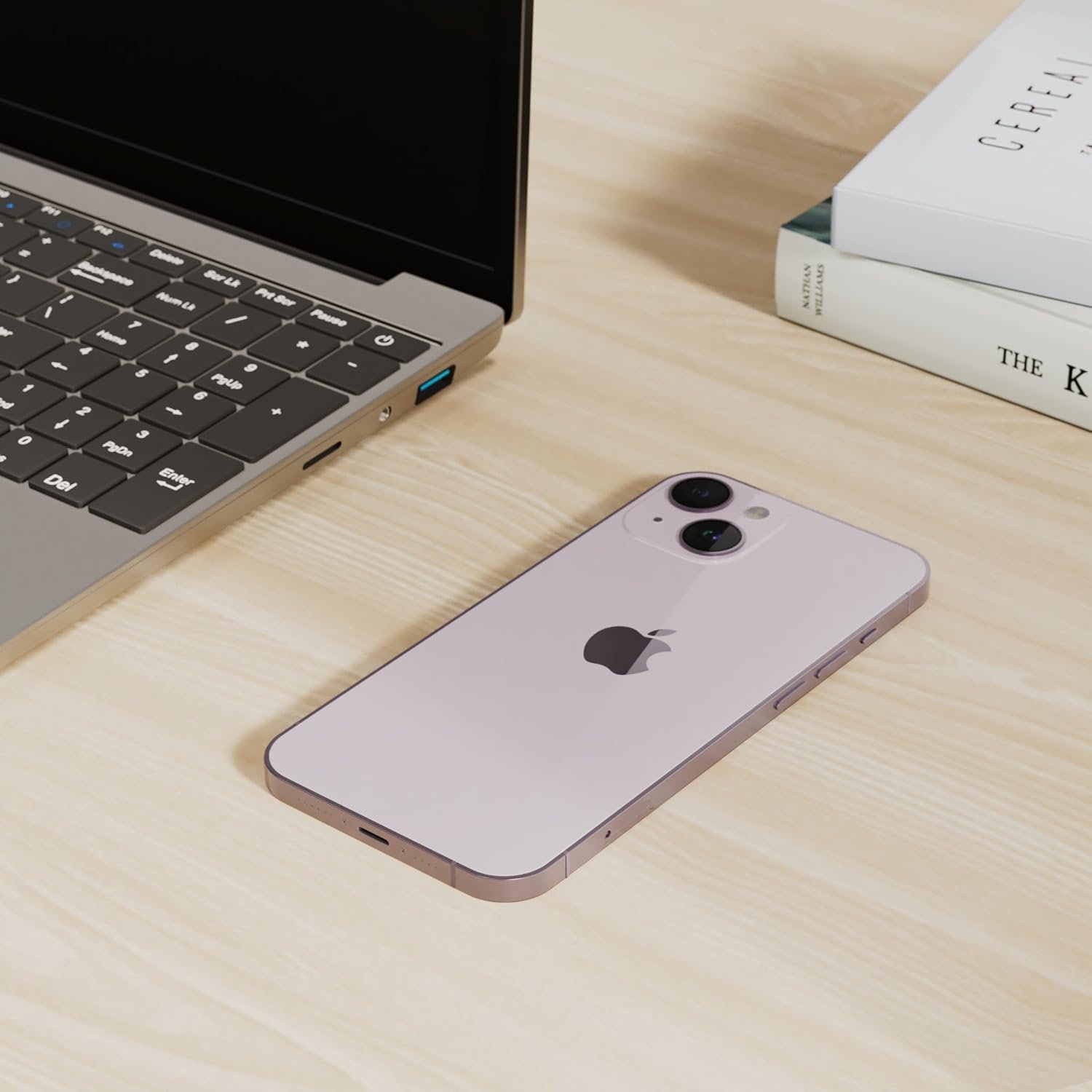 Apple iPhone 14 Plus, 128GB, Purple for Unlocked (Renewed Premium) - Image 2