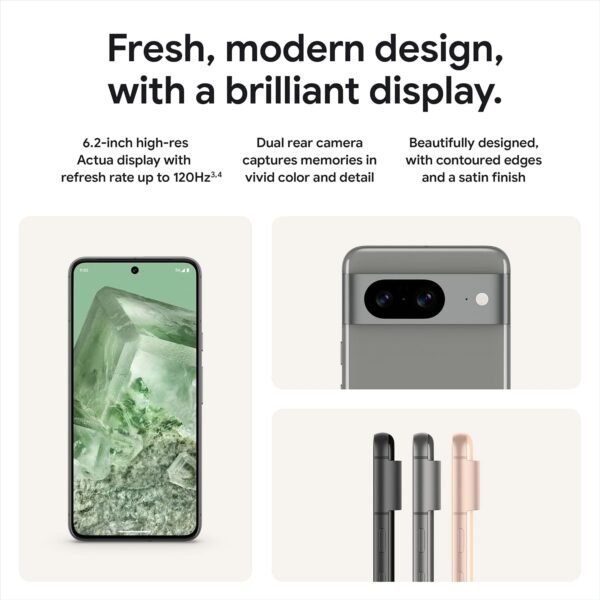 Google Pixel 8 - Unlocked Android Smartphone with Advanced Pixel Camera, 24-Hour Battery, and Powerful Security - Rose - 128 GB - Image 2