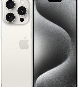 Apple iPhone 15 Pro, 512GB, White Titanium - Unlocked (Renewed Premium)