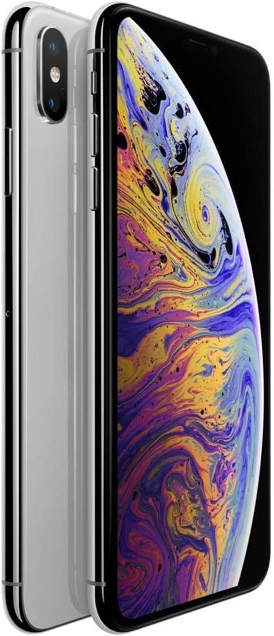 Apple iPhone XS Max, US Version, 256GB, Silver - Unlocked (Renewed)